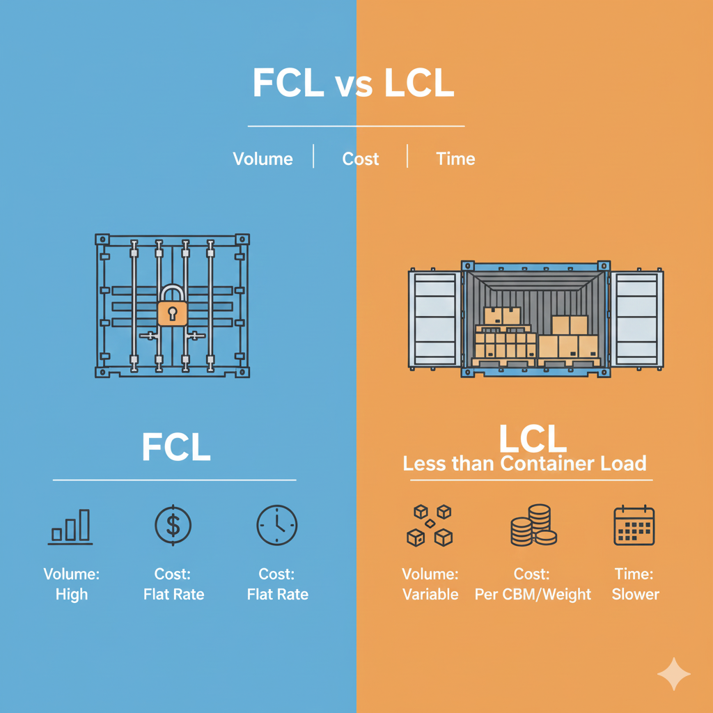 Full container load and Less-than container load